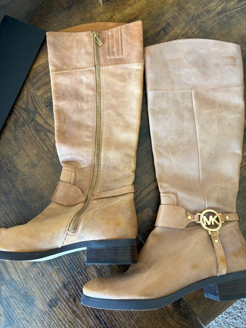 Michael Kors Knee-High Nubuck Colour Riding Boots - Size 8